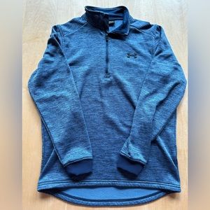 Men’s size medium Under Armour pullover with zipper blue